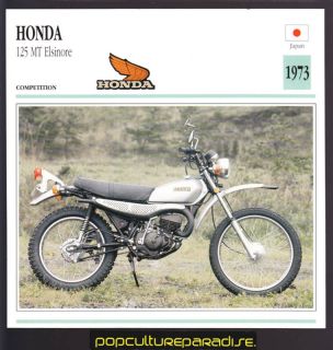 1973 Honda 125 MT Elsinore Bike Motorcycle Photo Card