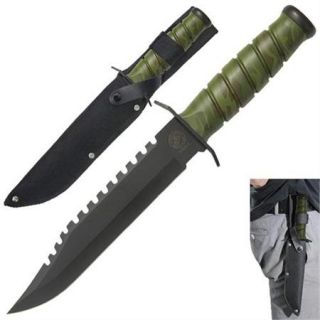 New 13 25 Tactical USMC Sawback Camo Fixed Blade Knife
