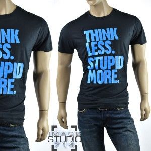 Mens Diesel Brand Shirts New EDUN Stupid Humor Cotton T Tee Shirt Top