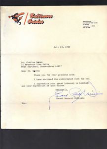 Edward Bennett Williams Signed Autographed Letter JSA