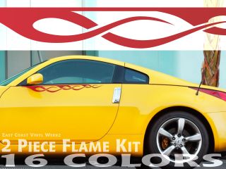 Pinstripe Flame Decals PT Cruiser HHR Hot Rat Rod RAM 4x4 Available in