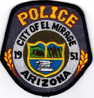 CITY of EL MIRAGE ARIZONA (1951) POLICE SHOULDER PATCH
