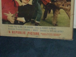 Super Rare autographed movie poster featuring Rex Allen The Singing