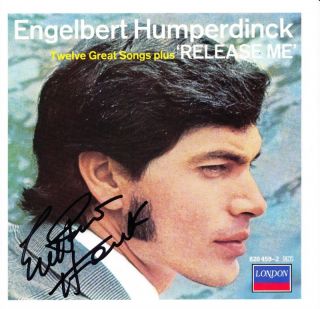 Engelbert Humperdinck Signed Release Me CD Cover Proof