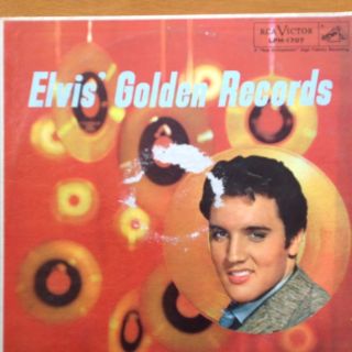 Elvis Presley Golden Records LP VG+ LPM 1707 1st Press 1958 1s/2s Blue