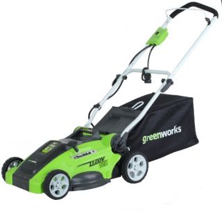 Greenworks 25142 16 10 Amp Electric Lawn Mower 2 in 1 NEW
