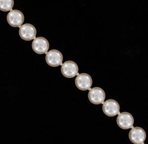 Necklace Choker Classic 10mm Cream Faux Pearl Adjustable 14 17