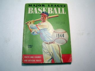 Vintage Major League Baseball 1944 Facts Figures & Official Rules Book