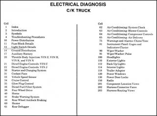 1988 Chevy CK Truck Electrical Diagnosis Manual Silverado Scottsdale