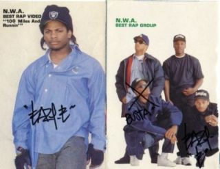 Eazy E Hand Signed Autograph N w A Dr Dre Ice Cube Eazy E Rap Hip Hop