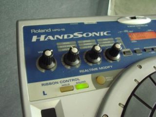 Roland Handsonic HPD 15 Electronic Hand Drum Machine w Stand and Power