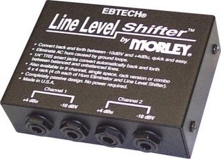 Ebtech LLS 2 Line Level Shifter Hum Eliminator 2 Channel 1 4 in Out