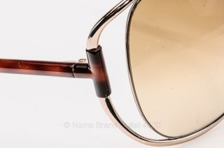 Tom Ford Gold Emmeline 155 Womens Oversized Tortoise Frames Sunglasses