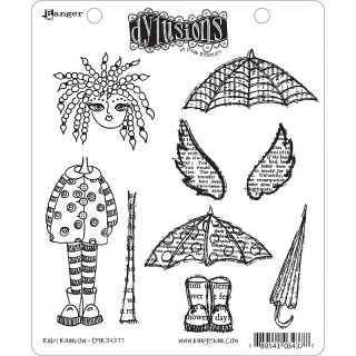 Dyan Reaveleys Dylusions Cling Stamp Collection   Ruby Rainbow
