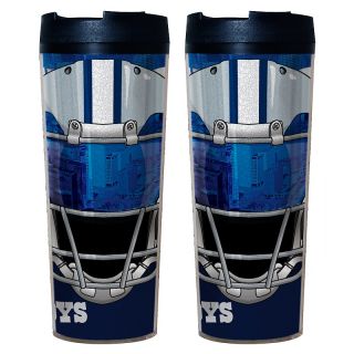 Dallas Cowboys NFL Travel Mugs with Lids   Set of 2