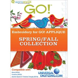 Accuquilt Go Embroidery Collection   Spring/Fall Collection