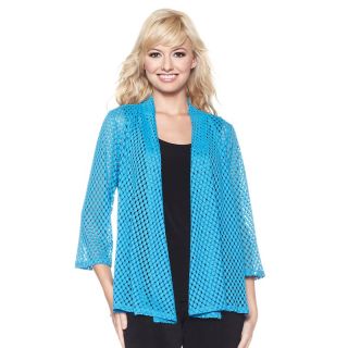 Slinky® Brand Drape Front Crochet Jacket