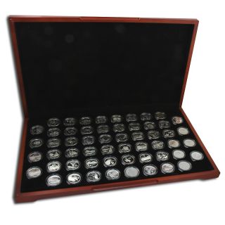 Coin Collector 1999 2009 Silver Proof Quarters with Display Box