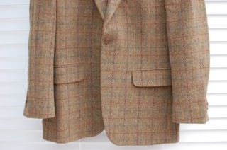 Fall Classic Lands End Harris Tweed Green Plaid Jacket Sport Coat