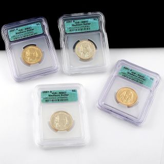 2007 Madison Presidential Dollar 4 piece Set   MS67 ICG