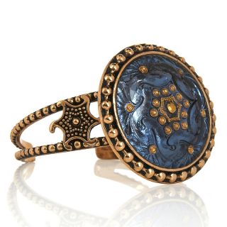  decorative glass button bronze cuff bracelet rating 11 $ 89 90 or 3