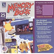 memory book top load clear page protectors 25 pack $ 11 95
