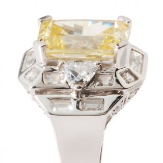 Victoria Wieck 11.81ct Absolute™ Sterling Silver Canary Frame Ring