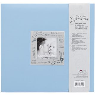  Scrapbooking Albums 12 x 12 Expressions Post Bound Baby Album   Blue