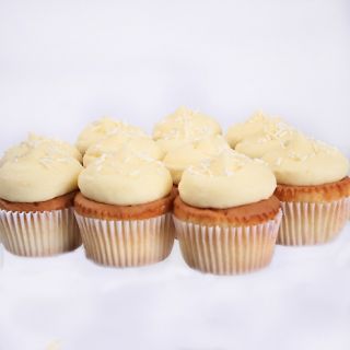 Main Street Wedding Day White Gourmet Cupcakes   12 Count