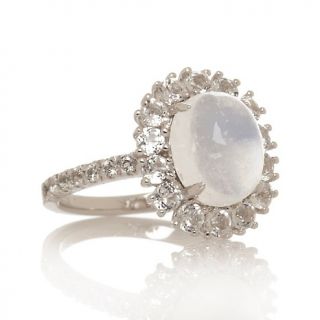  rainbow moonstone and white topaz sterling silver ring rating 13 $ 229