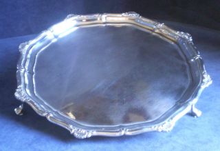 GOOD ELKINGTON 11 SILVER Plated Letter WINE Salver TRAY c1900