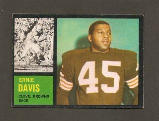 1962 Topps Football 36 Ernie Davis Rookie Cleveland Browns EX Mint