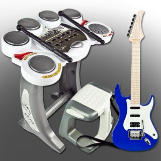Electronic Toy Drum Set Digital Pad Music Kids Guitar Rock Band