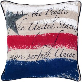 House Beautiful Marketplace 18 x 18 Vintage U.S. Constitution Pillow