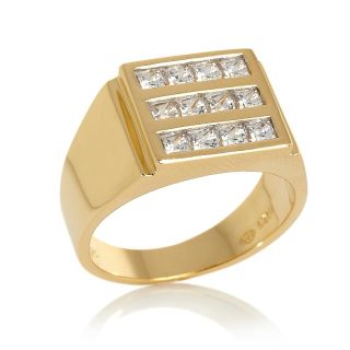 5ct Absolute™ Mens Channel Set Princess Cut Signet Ring