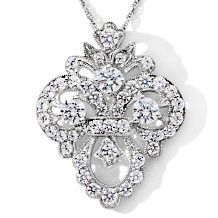  ™ Octagon White Frosted Crystal Enhancer Pendant with 18 Chain