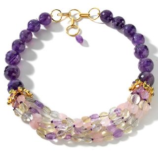  Boutique Bounkit Boutique Amethyst and Multigemstone 18 Necklace
