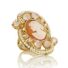 Amedeo NYC Amedeo NYC® 30mm Cornelian Shell Cameo Pin/Pendant with