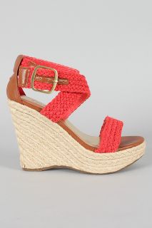 Coral Womens Woven Espadrille Platform Wedges Size 6 to 10