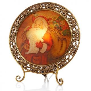 178 188 winter lane 19 lighted santa decorative holiday charger note