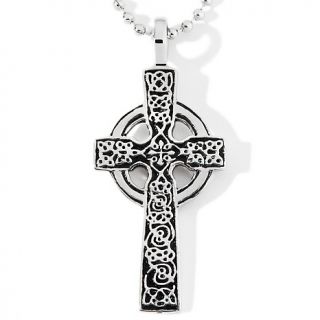  Steel Celtic Cross Pendant with 24 Chain