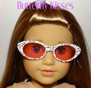 White Sunglasses Rainbow Stars Design Doll Clothes Accessory Fit