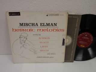 Mischa Elman Hebraic Melodies LP Vanguard VRS 1099 Joseph Seiger Vinyl