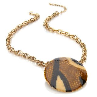  Animal Print Enamel Goldtone 25 Drop Necklace