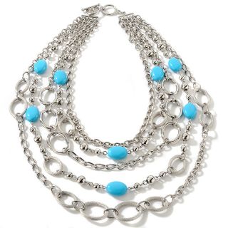 Stately Steel Multilayer Stainless Steel 20 1/2 Necklace