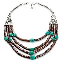 bajalia tibetan style four row 22 beaded necklace d 2012080710060196