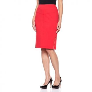 by Giuliana Rancic Pencil Skirt with Gold Zipper