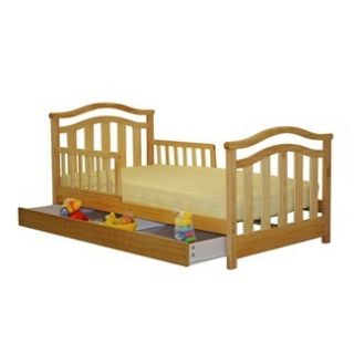 New Childrens Dream on Me Natural Elora Toddler Bed w Trundle Storage