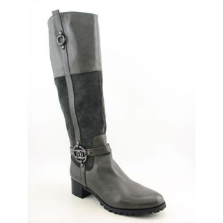 Etienne Aigner Velvet Womens Size 8 Gray Leather Fashion   Knee High