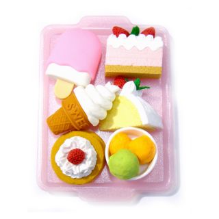 Iwako Japanase Food Erasers  Dessert Blister Set